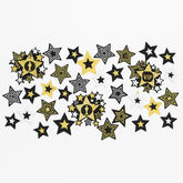 Hollywood Awards Night Star Cutouts - Black & Gold, 30-Pack